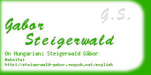 gabor steigerwald business card