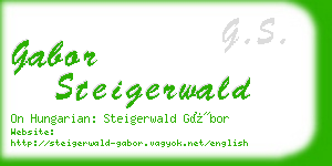 gabor steigerwald business card